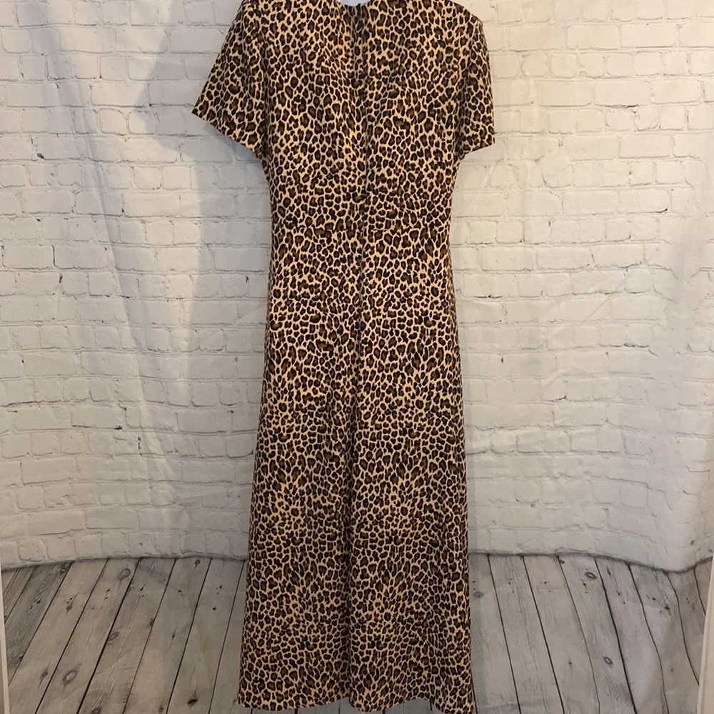 Vintage Dani Michaels animal print front knit maxi dress - Picture 6 of 8